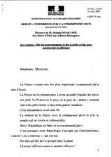 Statement by Renaud Muselier, Secretary of State, Ministry of Foreign Affairs, France