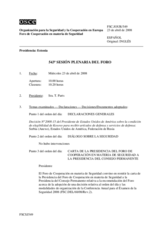 Journal of the 543rd Plenary Meeting of the Forum for Security Co-operation (es)