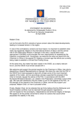 Statement by the Delegation of Norway on recent incidents in Abkhazia, Georgia