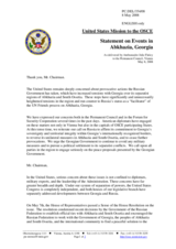 Statement by the Delegation of the United States on Events in Abkhazia, Georgia