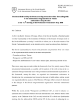Statement by the Delegation of Slovakia to the International Organizations in Vienna on the Slovak Chairmanship of the Committee of Ministers of the Council of Europe