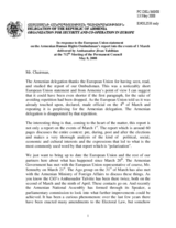 Statement by the Delegation of Armenia in response to the Statement by the Slovenian Presidency of the Council of the European Union on the Armenian Human Rights Ombudsman's report into the events of 1 March