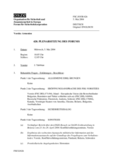 Journal of the 420th Plenary Meeting of the Forum for Security Co-operation (de)