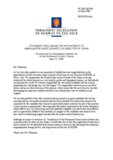 Statement by the Delegation of Norway on the appointment of the new director of ODIHR, Janez Lenarcic 713th Plenary Meeting of the Permanent Council