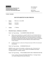 Journal of the 428th Plenary Meeting of the Forum for Security Co-operation (de)