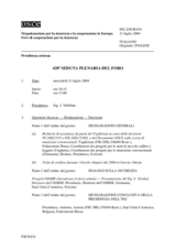 Journal of the 428th Plenary Meeting of the Forum for Security Co-operation (it)