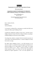Opening remarks by OSCE Secretary General Marc Perrin de Brichambaut Opening remarks by OSCE Secretary General Marc Perrin de Brichambaut