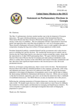 Statement by the Delegation of the United States on parliamentary elections in Georgia