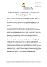 Statement by the Slovenian Presidency of the Council of the European Union on parliamentary elections in Georgia