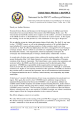 Statement by the Delegation of the United States on Abkhazia, Georgia
