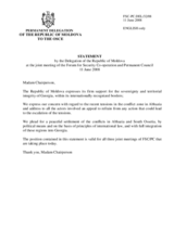 Statement by the Delegation of Moldova on Abkhazia, Georgia