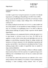 Statement by the OSCE Special Representative on Combating Trafficking in Human Beings, Dr. Helga Konrad