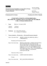 Journal of the 33rd Special Joint Meeting of the Forum for Security Co-operation and the Permanent Council (es)