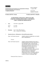Journal of the 35th Special Joint Meeting of the Forum for Security Co-operation and the Permanent Council (it)