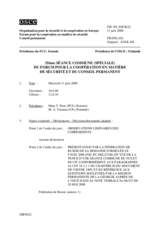 Journal of the 35th Special Joint Meeting of the Forum for Security Co-operation and the Permanent Council (fr)