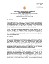 Statement by the Delegation of Serbia on current issues concerning Kosovo/Serbia.