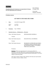 Journal of the 423rd Plenary Meeting of the Forum for Security Co-operation (it)