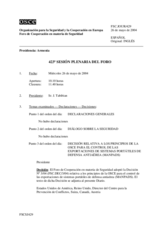 Journal of the 423rd Plenary Meeting of the Forum for Security Co-operation (es)