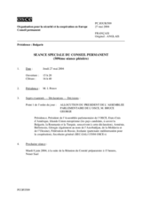 Journal of the 509th Special Plenary Meeting of the Permanent Council (fr)