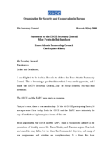 Speech by the OSCE Secretary General Marc Perrin de Brichambaut Speech by the OSCE Secretary General Marc Perrin de Brichambaut