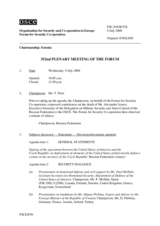 Journal of the 552nd Plenary Meeting of the Forum for Security Co-operation