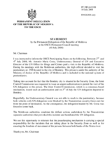 Statement by the Delegation of Moldova regarding the UN delegation visit incident