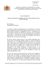 Statement by the Delegation of Georgia regarding recent developments in Georgia