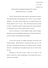 Statement by the Delegation of Japan on the G8 Summit