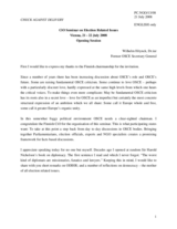 Speech by former OSCE Secretary General Wilhelm Höynck