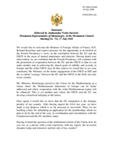 Statement by the Delegation of Montenegro in response to the address by Minister of Foreign Affairs of France, Bernard Kouchner