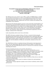 Presentation by the OSCE Secretary General Marc Perrin de Brichambaut Presentation by the OSCE Secretary General Marc Perrin de Brichambaut
