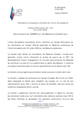 Statement by the French Presidency of the Council of the European Union on Conclusions of the General Affairs and External Relations Council on the Western Balkans (fr)