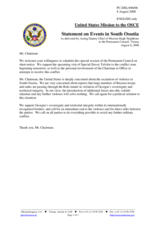 Statement by the Delegation of the United States regarding situation in Georgia