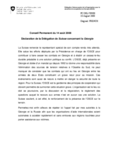 Statement by the Delegation of Switzerland in response to the address by the Special Envoy of the Chairman-in-Office, Ambassador Heikki Talvitie (fr)