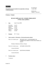 Journal of the 727th Special Plenary Meeting of the Permanent Council (fr)
