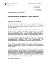 Statement by the Delegation of Switzerland on the situation in Georgia (de)