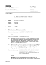 Journal of the 412th Plenary Meeting of the Forum for Security Co-operation (de)