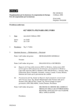 Journal of the 412th Plenary Meeting of the Forum for Security Co-operation (it)