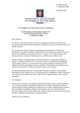 Statement by the Delegation of Norway on the situation in Georgia