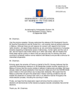 Statement by the Delegation of Norway on Belarus