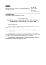 Permanent Council Decision No. 609 (it)