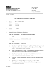 Journal of the 424th Plenary Meeting of the Forum for Security Co-operation (de)