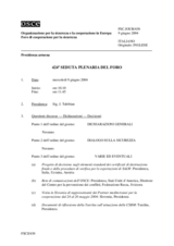 Journal of the 424th Plenary Meeting of the Forum for Security Co-operation (it)