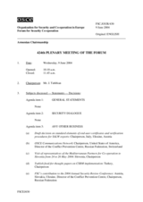 Journal of the 424th Plenary Meeting of the Forum for Security Co-operation