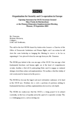 Opening statement by OSCE Secretary General, Marc Perrin de Brichambaut Opening statement by OSCE Secretary General, Marc Perrin de Brichambaut
