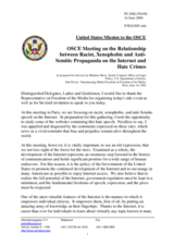 Side Event: "Guaranteeing Media Freedom on Freedom of the Media" - contribution by Matthew Berry, U.S. Department of Justice