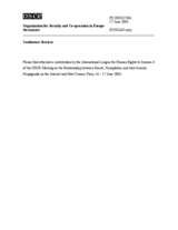 Session 4: Contribution by the International League for Human Rights