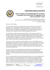 Session on Promoting Tolerance on and through the Internet - Best Practices to Educate Users and Heighten Public Awarenes, by Markham Erickson, USA