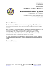 Statement by the Delegation of the United States in response to the Russian-circulated statement on Ukraine