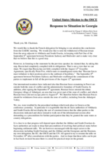Statement by the Delegation of the United States on the situation in Georgia